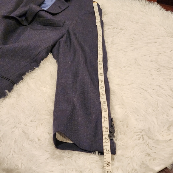 Joseph & Feiss Gold Executive Fit/Blue Plaid/ 42 Short/ Pre-owned - Picture 11 of 17